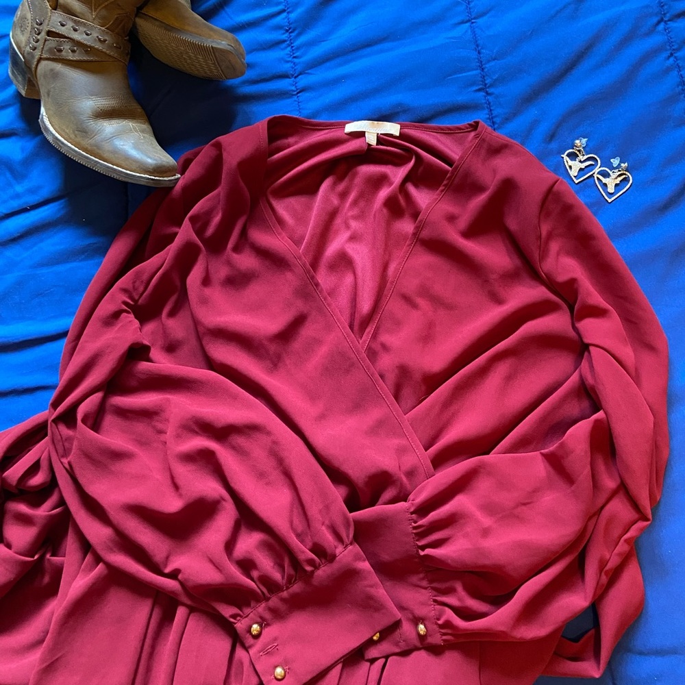 2X Ricarica burgundy maxi dress